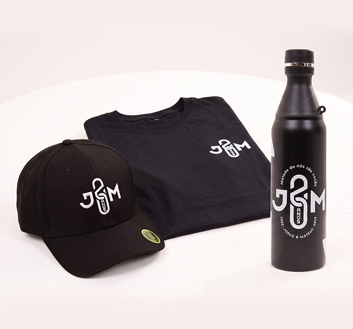 COMBO DIA DOS PAIS | GARRAFA TÉRMICA + BONÉ + CAMISETA (PRETO)