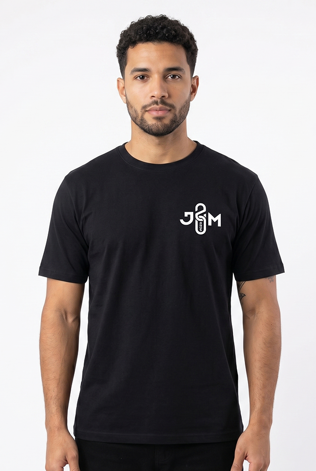 CAMISETA 20 J&M ANOS PRETO (LOGO TURNÊ)
