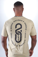 CAMISETA J&M 20 ANOS BEGE (LOGO TURNÊ)